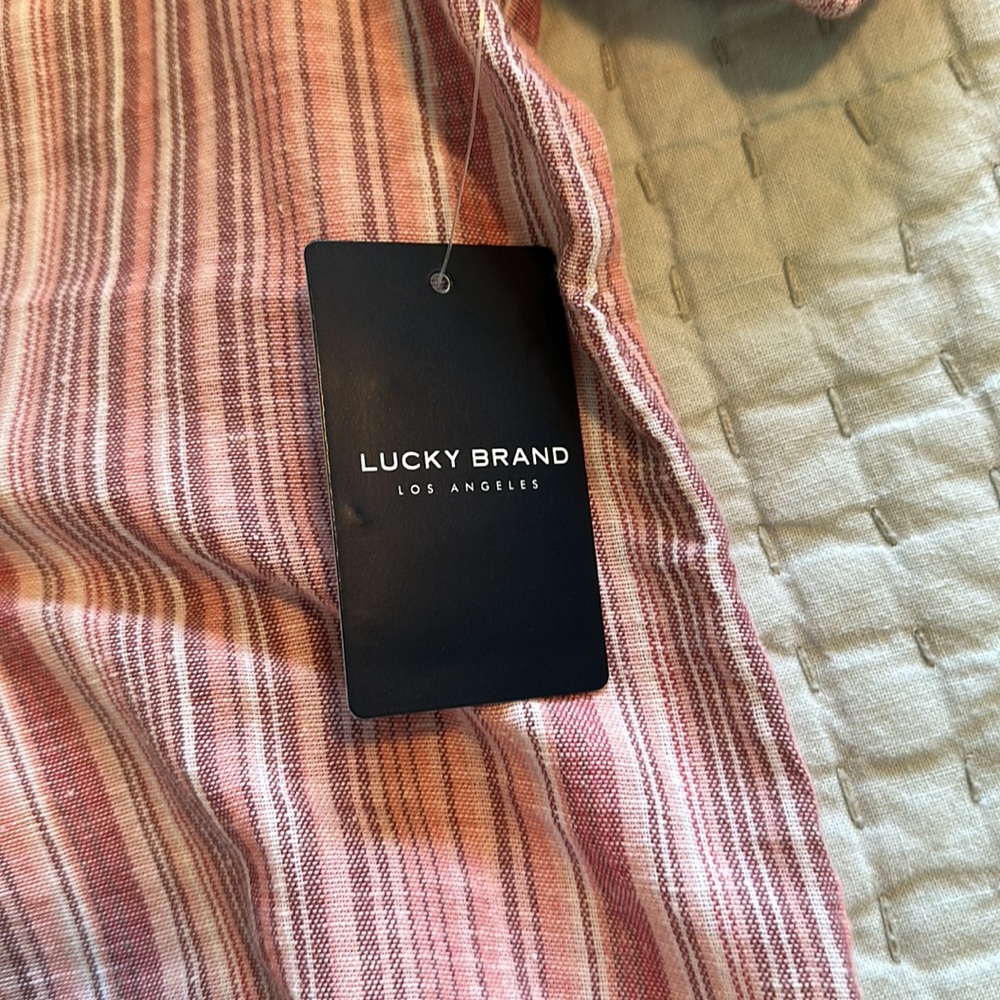 Lucky Brand pink short sleeve blouse oversized size small. New with tags - Picture 5 of 6